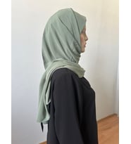 Lady Coco  Kadın Medine İpeği Şal ( 70 x 190 cm) (Yeşil)