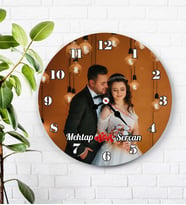 Fotoğraflı İsimli Love Kişiye Özel Duvar Saati