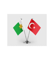 Dulkadir Beyliği ve Türk Bayrağı İkili Saten Masa Bayrağı Takımı