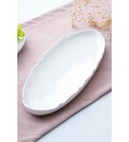 Oval Kayık Tabak 40 cm, Zarif ve Şık Sunumlar İçin Mükemmel