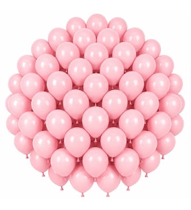 Pembe Renk Lateks makaron Balon (30 cm) - 50 Adet