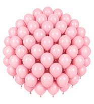 Pembe Renk Lateks makaron Balon (30 cm) - 50 Adet