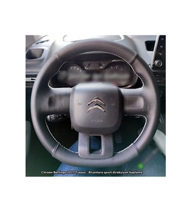 Citroen Berlingo 2021 Tussuz Alcantra Noktalı Direksiyon Kaplama
