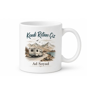 Motokaravan Hayali Kuranlara Kendi Rotanı Çiz Özgürlük Kupa Bardak Hediye