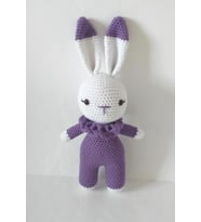 Mor Miniş Tavşan Amigurumi Organik Oyuncak
