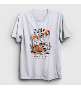 Presmono Unisex Beyaz Something In The Orange Zach Bryan T-Shirt 472267tt