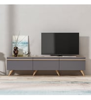 AMSTERDAM STYLE ALT MODÜL TV ÜNİTESİ, TV SEHPASI (Antrasit)