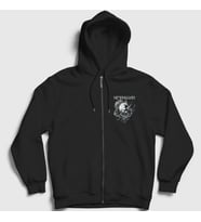 Presmono Unisex Siyah Spine Head Meshuggah Fermuarlı Kapüşonlu Sweatshirt 164853tt