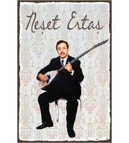 Neşet Ertaş Tasarımlı Ahşap Poster