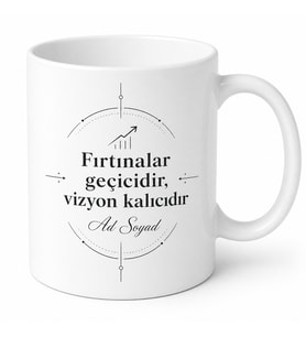 Girişimci İçin Kişiye Özel İsimli Baskılı Kupa Bardak Motivasyon Hediyesi