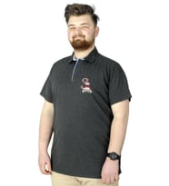 Mode XL Büyük Beden T-Shirt Polo 3 Crown 22331 Antrasit