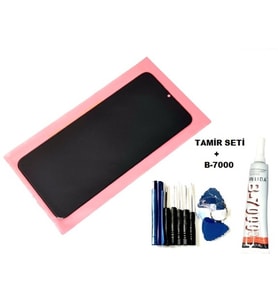 Tkgz Oppo Realme C21Y Uyumlu Lcd Ekran Dokunmatik + B-7000 + Tamir Seti