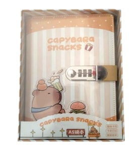 Capybara Snacks Şifreli Kilitli Defter A5 14X20,5