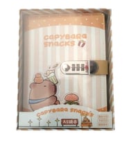 Capybara Snacks Şifreli Kilitli Defter A5 14X20,5