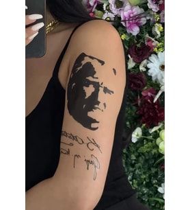 Caş Dekorasyon Geçici Atatürk Dövme Tattoo