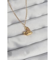 316L Çelik Zincir Gold Renk Renkli Zirkon Taşlı Kalp Kolye TJ-BKO8905