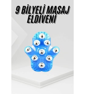 9 Bilyeli Masaj Eldiveni Tüm Vücut Masajına Uygun Kafa Masaj Aleti