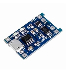 TP4056 Korumalı Lityum Pil Şarj Devresi Micro Usb Batarya