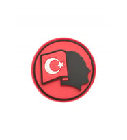 Atatürk Türk Bayraklı 3d Silikon Pvc Arma Brove (Kırmızı)