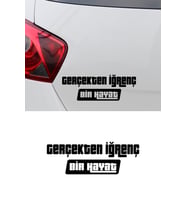 20 X 7 Cm Gerçekten Iğrenç Bir Hayat Sticker Otomobil Araba Cam Sticker (Siyah)