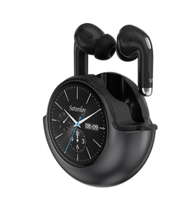 Weofly Lifefits Dokunmatik Ekranlı Saatli BT 5.4 Bass Kulakiçi Kulaklık (Siyah)