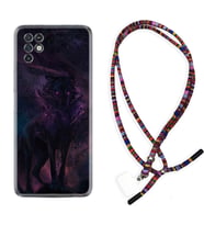 INFINIX Note 11 Pro Note 10 Hot 9 Play Kılıf Boyun Asklı Rasta Silikon Black Purple Wolf 1791