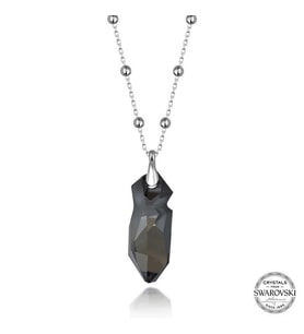 Swarovski Crystal Taşlı Top Zincir Gümüş Kadın Kolye