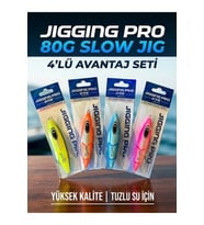 80g Slow Jig 4'lü Avantaj Seti - Tuzlu Su İçin Yüksek Kalite Suni Yem