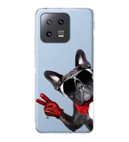PrintiFy Xiaomi Mi 13 Pro ile Uyumlu Köpek 2 Kamera Korumalı Şeffaf Kılıf