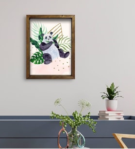 BK Gift Otel Odası Konseptli Doğal Masif Ahşap Çerçeveli Tablo 45x65cm-57