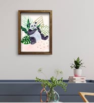 BK Gift Otel Odası Konseptli Doğal Masif Ahşap Çerçeveli Tablo 45x65cm-57