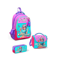 Coral High Kids Pembe Turkuaz K-Pop Desenli 3'lü Okul Çanta Seti SET0114427 - Kız (Çok Renkli)