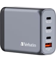 Verbatim Gnc-100 Gan Charger 100W With 2 X Usb-C® Pd 100W / 1 X Usb-C® Pd 65W / 1 X Usb-A Qc 3.0 (Eu (Çok Renkli)