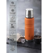 500 ml Paslanmaz Çelik Termos Bardak Kapaklı Sızdırmaz 12 Saat Sıcak 24 Saat Soğuk Tutma BPA Free
