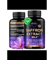 NUTRAHARMONY Saffron Extract 88.5 mg - Made in USA - Mood  Focus  Vision  Energy Support - Eye Health for Women & Men - NonGMO Vegan - 90  Capsules (Renksiz)