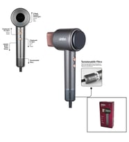 Sinbo Shd-1717 Bldc Turbo Motor Tokmak Model Saç Kurutma Makinesi 1600w 2-kdm.hız 3-kdm.sıcaklık Yapışkanlı Askı