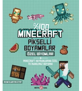 %100 Minecraft Pikselli Boyamalar Özel Biyomlar