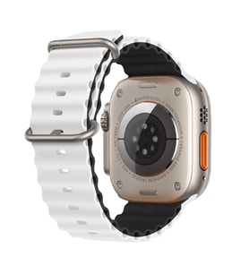 E2M APPLE WATCH 38-40-41MM KRD-28 OCEAN ÇİFT RENKLİ BEYAZ KORDON