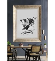 Gümüş Çerçeveli Atatürk Tablo za192