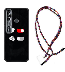 Tecno Spark 6 6 Go 8C 8 Pro 7 7 Pro Kılıf Boyun Asklı Rasta Silikon Love Brain 1722