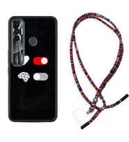 Tecno Spark 6 6 Go 8C 8 Pro 7 7 Pro Kılıf Boyun Asklı Rasta Silikon Love Brain 1722