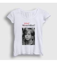 Presmono Kadın Beyaz Wann Wo Ist Mikkel Dizi Dark T-Shirt 535532tt