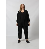 Şık Blazer Ceket ve Pantolon Takım (Siyah)