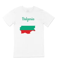 Bulgaristan Haritalı ve Bayraklı Tişört
