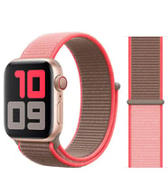 Apple Watch 42mm Uyumlu Kordon Hasır Örgü Cırt Cırtlı Terletmeyen Zore KRD-03 Kumaş Kayış