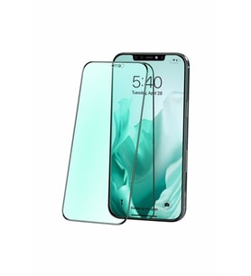 Ally Iphone 12- 12 Pro 6.1 Anti -blue Green Light Göz Korumalı Tempered Full Ekran Koruyucu Siyah (Renksiz)