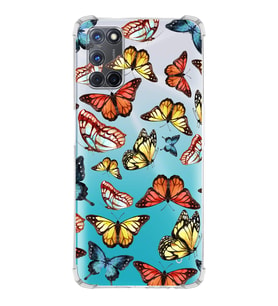 PrintiFy Oppo A52 Uyumlu Water Color 2 Baskılı Şeffaf Köşe Korumalı Antişok Kılıf