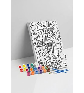 Çığlık Tablosu Desenli Mandala Tuval Boyama Seti 40x50 cm