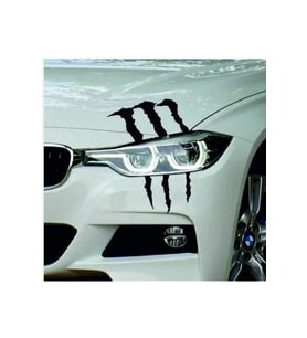 Canavar Pençe Izi Uzun Siyah Oto Sticker 40*20 Cm