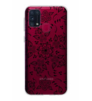 Samsung Galaxy M31 Kapak Nostalji Desen Tasarımlı Şeffaf Silikon Kılıf